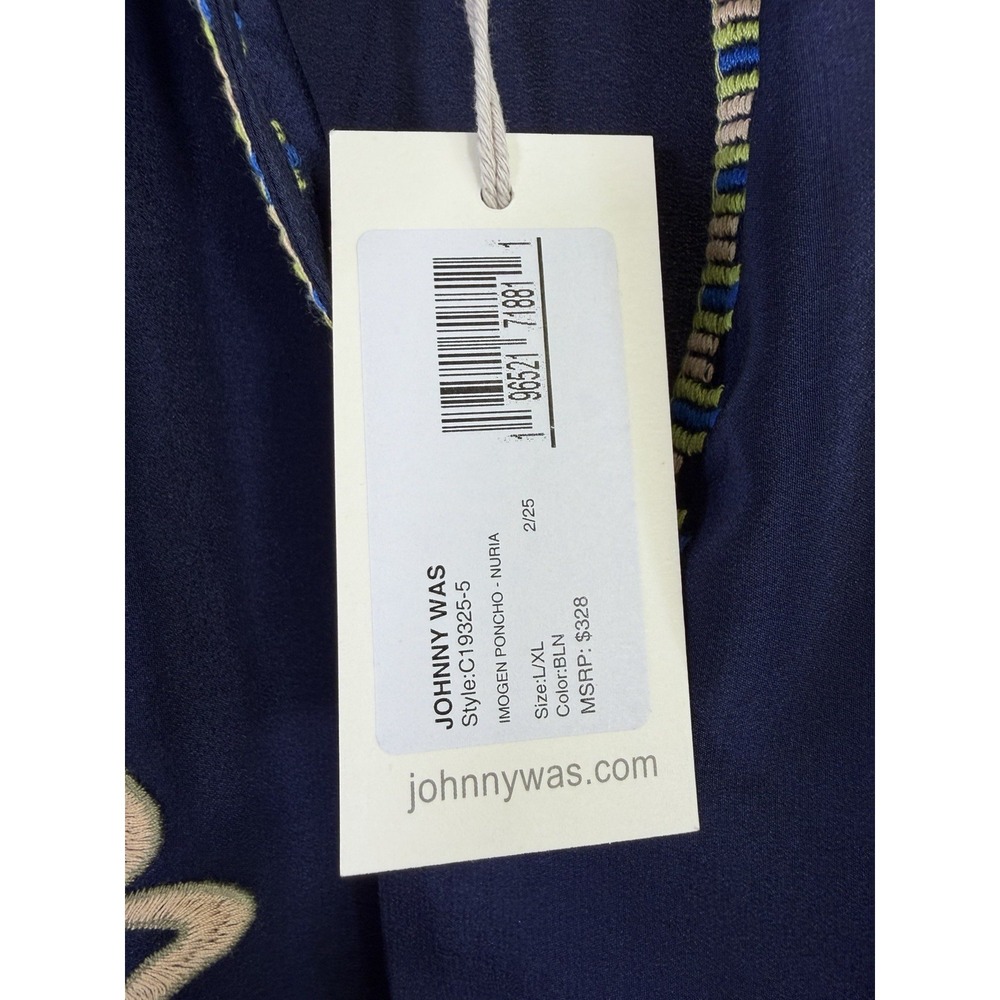 Johnny Was Imogen Poncho Nuria Embroidered Silk - Women's Size Xl - NWT $328 - Picture 12 of 16